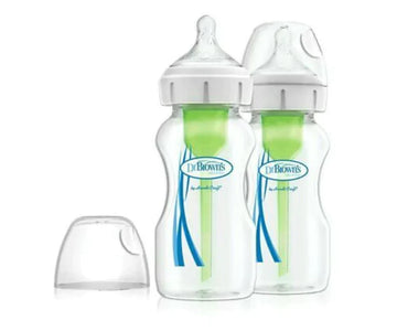 Dr. Browns - Set X2 Biberones B/A OPT.  DE 9 Oz Transparente
