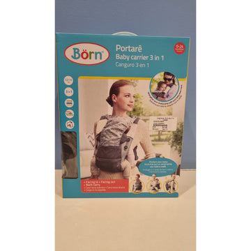 BORN- CANGURO ERGONOMICO WITH HOOD STRIPES FABRIC