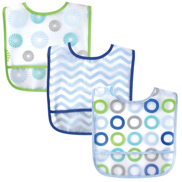 BABEROS PLÁSTICOS CON BOLSILLO X 3 MULTICOLOR LUVABLE FRIENDS