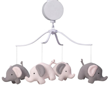 Eloise Móvil Cuna Musical Elefante Rosa / Gris