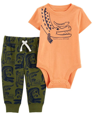 CONJUNTO ORANGE ALLIGATOR