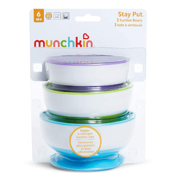 Munchkin - Set de 3 platos hondos con ventosa