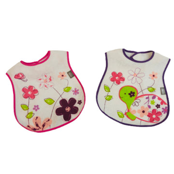 Born - Babero 2pk tortuga rosado Niña