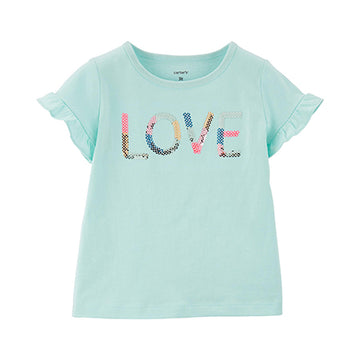 Blusa M/C aqua love niña 9 M