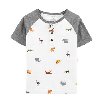Camisa m/c Animal print Niño 6M Carter´s