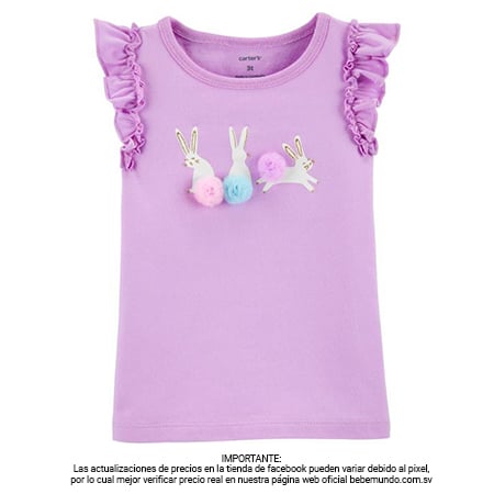 Carter´s Blusa de Conejo para niña +6M