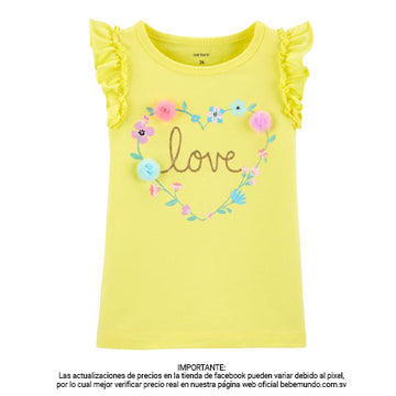 Camiseta sin mangas Glitter Love 6M