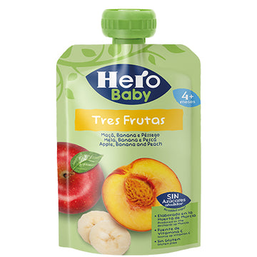 Colado Hero baby Tres frutas manzana, banana y durazno.