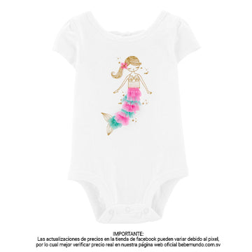 Carter´s - Enterizo blanco con sirena +18M