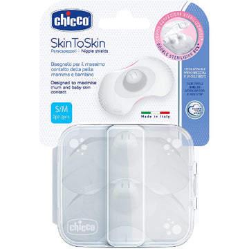 Chicco Skin To Skin - Pezón Protector Silicona Transparente S/M