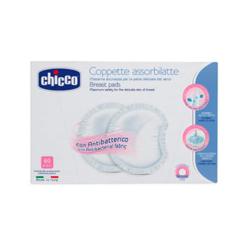 Chicco - Almohadillas para el pecho antibacterianas 30 piezas