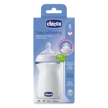 Chicco - Biberón Natural Feeling 6M+ 330 ML.