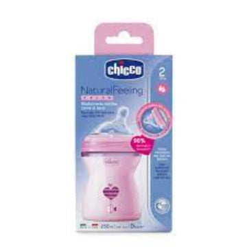 Chicco - Natural Feeling Botella para bebé (8.5 fl oz) 2M+