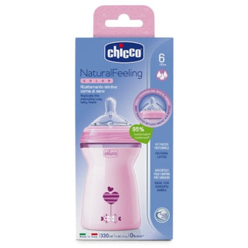 Chicco - Biberón Natural Feeling Rosa 6M+