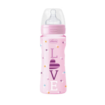Chicco - Biberón silicona modelo 4M+ Rosa