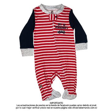 B4BABY - Pijama Entera Roja y Azul +9m