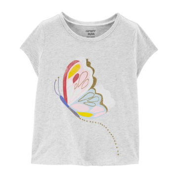Blusa blanca de Mariposa Niña 12M