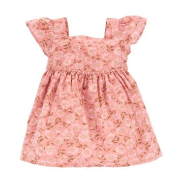 Carter´s Vestido Floral cuello Cuadrado rosa niña 9M