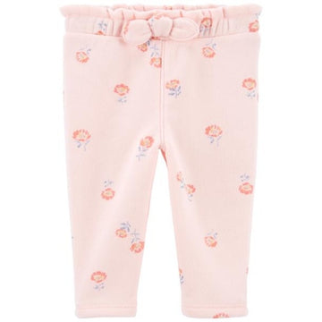 Carter´s Pantalón afelpado rosado con flores Niña 12M