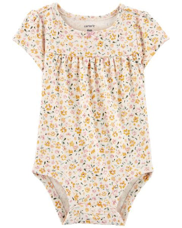 Carter´s Enterizo floral rosado y naranja niña 9M