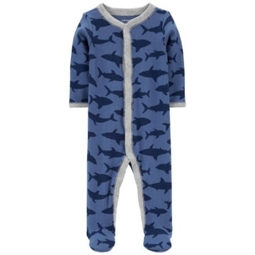 Carter´s  Pijama m/l con pie de tiburón azul  Niño 6M