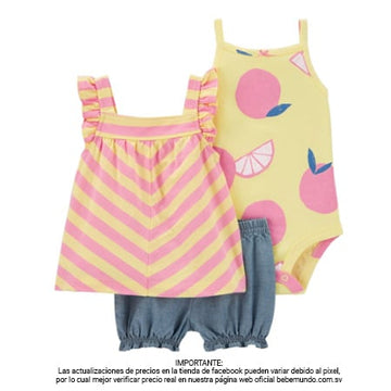 Carters conjunto 3 piezas niña - 9M