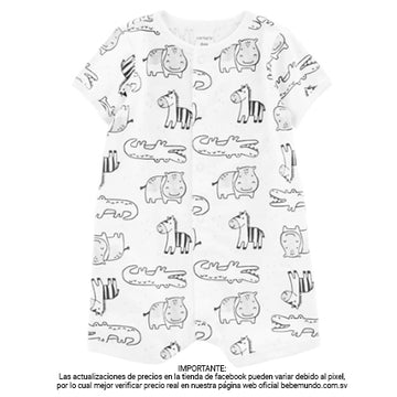 Carters Enterizo corto estampado de animales - 3M