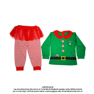 Pijama de duende para niña – 18M