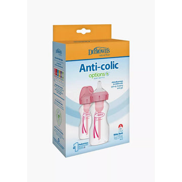 Dr Brown's - Set pacha cuello ancho rosada