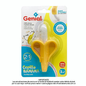 Cepillo de Dientes y Mordedor Banana 2 en 1 - Genial