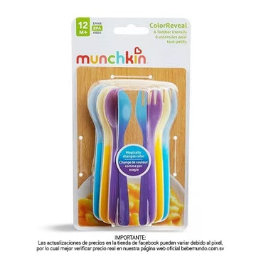 Munchkin - 9pk cucharas cambian de color