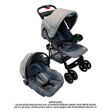 Coche Zeal Travel Sytem 4 en 1 Gris - Born