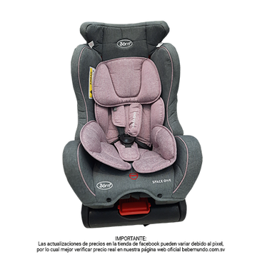 Born - Silla para auto rosa y gris