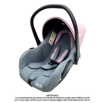 Born - Portabebe gris/rosa sin base