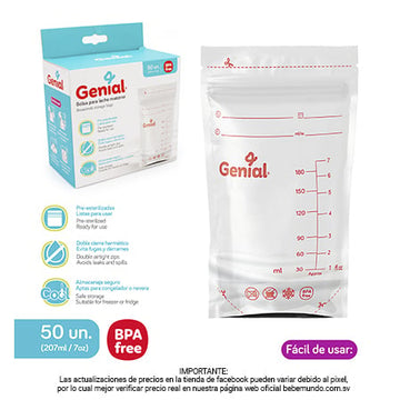 Genial - Bolsas para leche materna 50 unidades