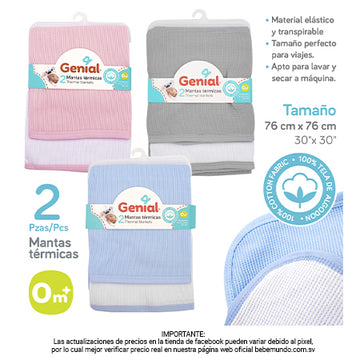 Genial - Set de mantas térmicas 2 piezas