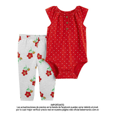 Carter´s - Conjunto de 2 piezas floral niña +12M