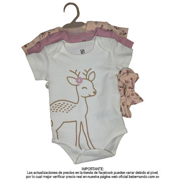 B4BABY - Set de 3 piezas niña +6M