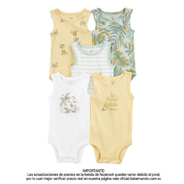 Carters - Body sin mangas para bebé 5pack NB