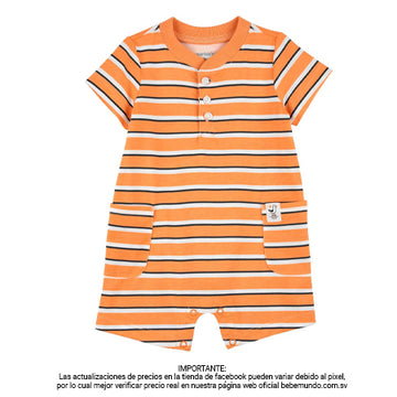 Carter´s - Romper anaranjado a rayas para bebé +18M
