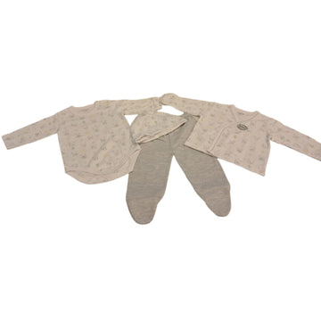Peke - Conjunto de 4 piezas mameluco y pantalón panda| +3-6m