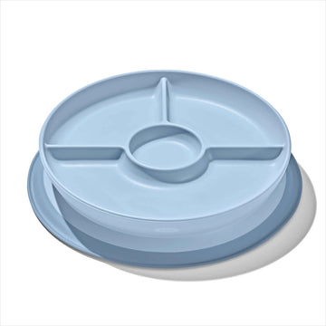 Oxo - Plato dividido con ventosa | Azul