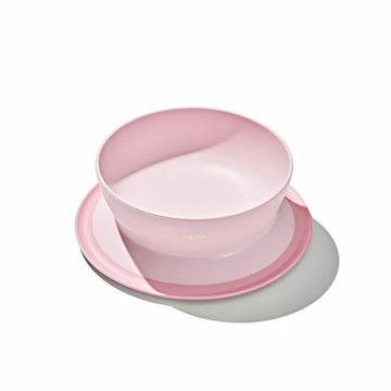 Oxo - Plato hondo con ventosa | Rosa