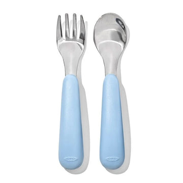 Oxo - Juego de tenedor y cuchara | Azul