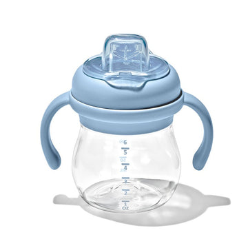 Oxo - Vaso para beber con boquilla suave y asas extraíbles, 6 oz | Azul