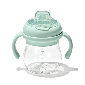 Oxo - Vaso para beber con boquilla suave y asas extraíbles, 6 oz | Verde menta