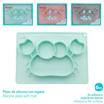 Genial- plato con división figura de cangrejo