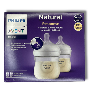 Avent - Biberón 4Oz Natural Response X2