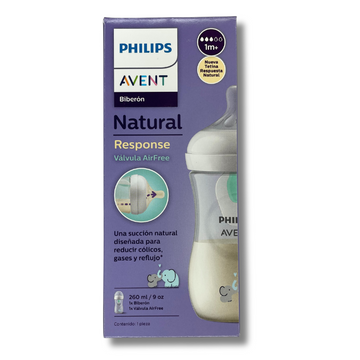 Avent - Biberon Nat Airfree Elefante 9 Oz