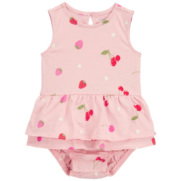 Carter´s - Traje de Sol, Estampado Cereza y Fresas | +6M
